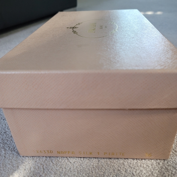 Prada Nappa Silk Pirite Gold Ankle Strap Sandals 36 w Box - Picture 13 of 14